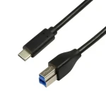 LogiLink USB-C na USB-B černá / Kabel USB 3.2 Gen1 / 2 m / 5 Gbit/s (CU0163)