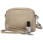 Stylová dámská mini koženková crossbody kabelka Fehmi, béžová