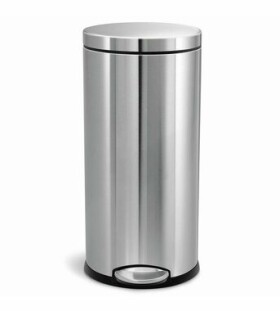 Simplehuman Pedálový odpadkový koš – 30 l / kulatý/ matná ocel/ FPP (CW1810)