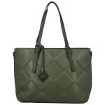 Moderní dámská koženková kabelka na rameno Kathy, tmavě zelená