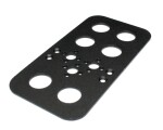 Hliníková základová deska P – montážní platforma, černá, 64x124 mm (pro MG995/MG996)