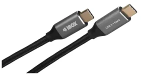 I-BOX černá / Kabel USB-C 3.2 Gen 2 (M) - USB-C 3.2 Gen 2 (M) / 1 m (IKUMTC31G2)