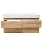 Koupelnová skříňka s umyvadlem SAT B-Way 119x50x45 cm dub mat BWAY2120OAKU2B BWAY2120OAKU2B