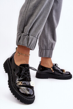 Dámské lakované polobotky D&A MR870-81 černé 37