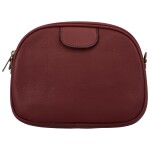 Menší koženková dámská crossbody se třemi zipy Nia, vínová