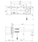CERSANIT - Umyvadlová baterie podomítková s boxem ZEN, měď broušená S951-803