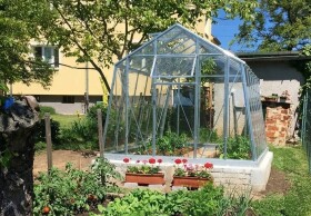 Skleník ze skla LIMES Viva V7/3, š. 2,47 m × d. 3 m, tl. skla 3 mm