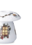 KÄHLER Porcelánový svícen Mushroom Hammershøi Christmas 9 cm, bílá barva, porcelán