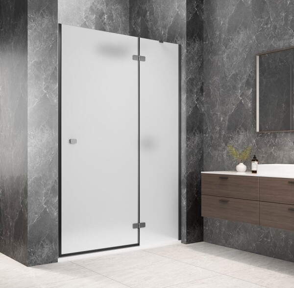 POLYSAN - GLOBE GUN METAL sprchové dveře do niky 1000, matné sklo, pravé GB1010MRGM