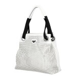 Moderní dámská koženková kabelka na rameno Anisa, bílá