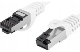 Lanberg CAT8.1 S/FTP 0,5m bílá / Patch kabel / LSZH / CU / 2000 MHz / RJ-45 / Fluke Passed (PCF8-10CU-0050-W)