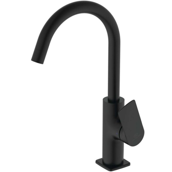 IDEAL STANDARD - Ceralife C Umyvadlová baterie s otočným výtokem a výpustí Click-Clack, hedvábná černá BE054XG