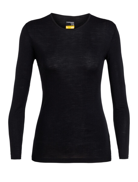 Dámské merino triko dlouhý rukáv ICEBREAKER Wmns 175 Everyday LS Crewe, Black velikost: S