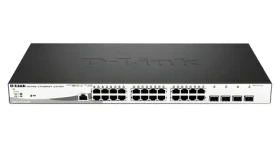 D-Link DGS-1210-28MP / 28-port Gigabit PoE Smart Switch / 24x PoE gigabit RJ45 / 4x SFP / PoE budget 370 W (DGS-1210-28MP/E)