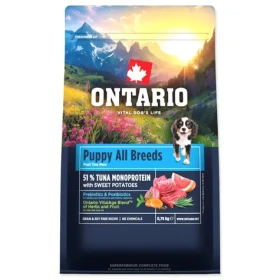 Ontario Puppy Junior All Breeds Monoprotein Tuna Sweet Potatoes 750g / Granule pro štěňata (214-13150)