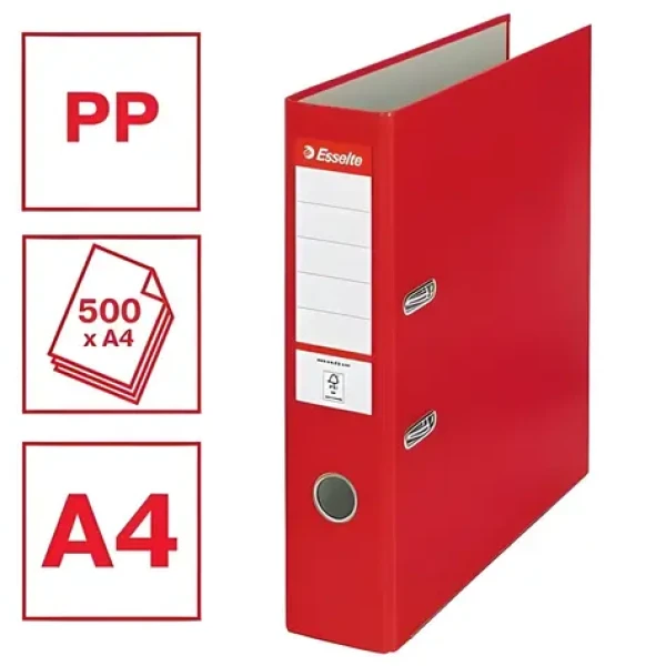 Esselte Economy A4 červená / Pořadač / 75 mm / plast (11253)
