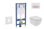 GEBERIT - Duofix Set předstěnové instalace, klozetu Tesi a sedátka softclose, tlačítko Sigma50, alpská bílá SANI11CD3115