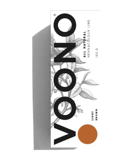 Voono Henna light brown - přírodní barva na vlasy 100g