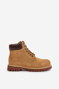 Zimní Semišové Boty Pro Muže Big Star OO174136 HI-POLY SYSTEM Camel 43