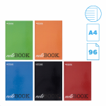 Office Products záznamní kniha, A4, 55 g, 96 stran, linka, mix barev - 5ks