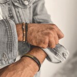 Korálkový náramek mm Hnědá 21 cm