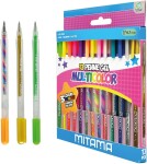 Mitama Mitama, 63818, sada gelových per, glitter/neon/rainbow, 13 ks