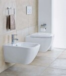 DURAVIT - Happy D.2 Závěsný bidet, 365x540 mm, otvor pro baterii, bílá 2258150000