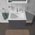 DURAVIT - L-Cube Umyvadlová skříňka 55x62x48 cm, 2 zásuvky, grafit mat LC624004949