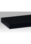 Polička nástěnná 120 cm, MDF, barva černý vysoký lesk, baleno v ochranné fólii