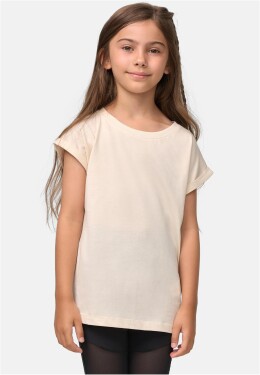 Dívčí organické tričko prodlouženým ramenem whitesand