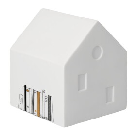 Räder Porcelánový LED svítící domeček Books, bílá barva, porcelán