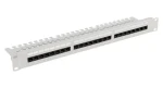 Lanberg šedý / Patch panel / 24 portů / Cat6A / UTP / s policí / 1U / 19" (PPUA-1124-S)