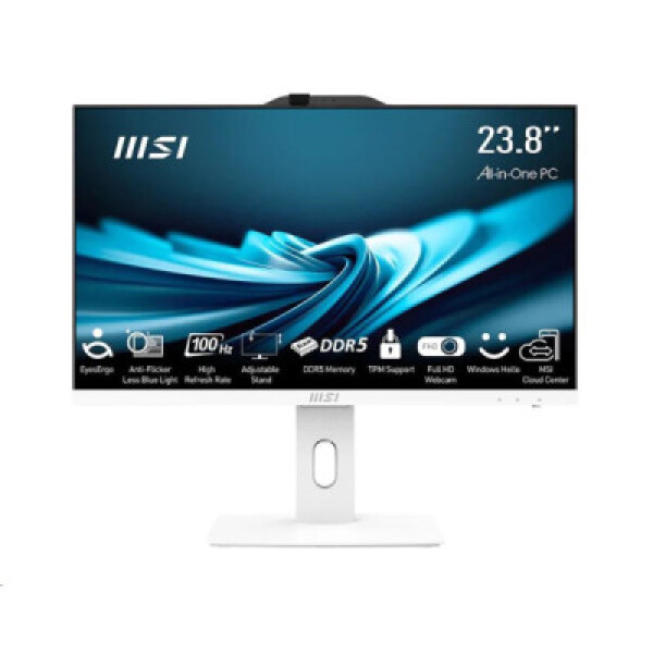 MSI AIO PRO AP242P (PRO AP242P 14M-1091XEU), i3-14100, 23.8" FHD, Anti-Glare, 16GB, 512GB SSD, No OS, White EDF_2666506