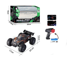 Mamido Auto na dálkové ovládání RC Terénní 1:18 s LED světly 2,4 GHz oranžové