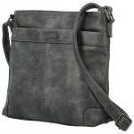 Trendy dámská koženková crossbody kabelka Neira, tmavě šedá