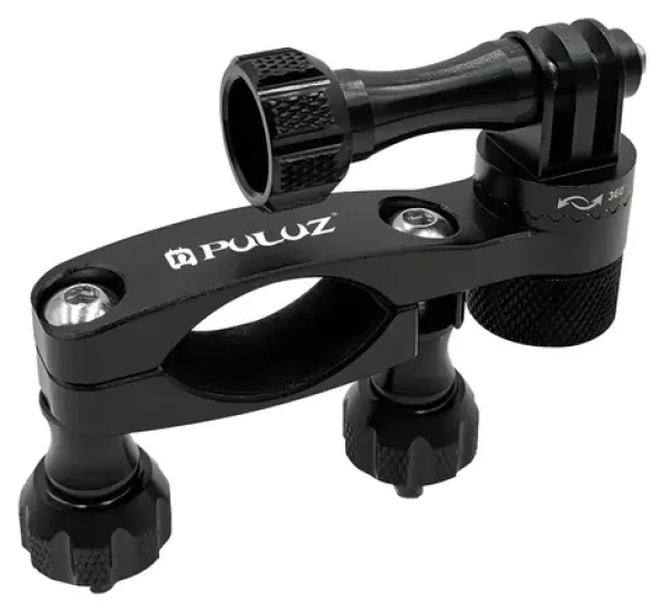 Puluz PU237B černá / Držák na řídítka 360° / hliníková slitina / pro akční kamery / řídítka 1,5–4,1 cm (PU237B)