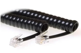 MicroConnect Modulární kabel spirálový RJ10 (M) - RJ10 (M) 4m černá (MPK10400)