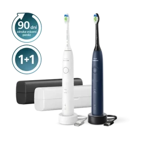 Philips Sonicare 5500 HX7119/01 černá bílá / 2 x Sonický zubní kartáček / 62.000 kmitů / 2 režimy / 2 hlavice (HX7119/01)