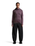ICEBREAKER Wmns Merino 560 Realfleece Elemental II LS Zip Hood, Grey Plum (vzorek) velikost: S