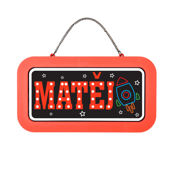 Neonová cedulka se jménem - Matěj - Albi