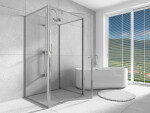 H K - Třístěnný sprchový kout Style U3 90x100x90 L/P varianta včetně sprchové vaničky z litého mramoru SE-STYLEU39010090/THOR-10090