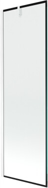 MEXEN/S - Next vanová zástěna FIX 60 x 150, černá dekor, chrom 895-060-000-00-70-01