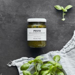 Nicolas Vahé Krémové pesto s bazalkou a pistáciemi 135 g, zelená barva, sklo