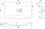 MEXEN - Poli umyvadlo na desku litý mramor 80 x 48 cm, bílá 23028001