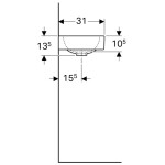 GEBERIT - iCon xs Umyvadlo, 53x31 cm, bílá 124053000