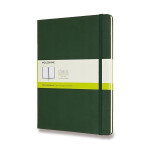 Zápisník Moleskine - tvrdé desky, XL, čistý - tm. zelený
