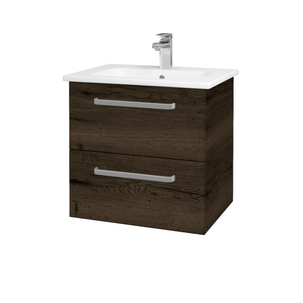 Dřevojas - Umyvadlová skříňka GIO SZZ2 60 - D21 Tobacco / Úchytka T01 / D21 Tobacco 277192A