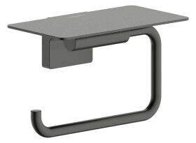 HANSGROHE - AddStoris S Držák toaletního papíru s poličkou, kartáčovaný černý chrom 41789340