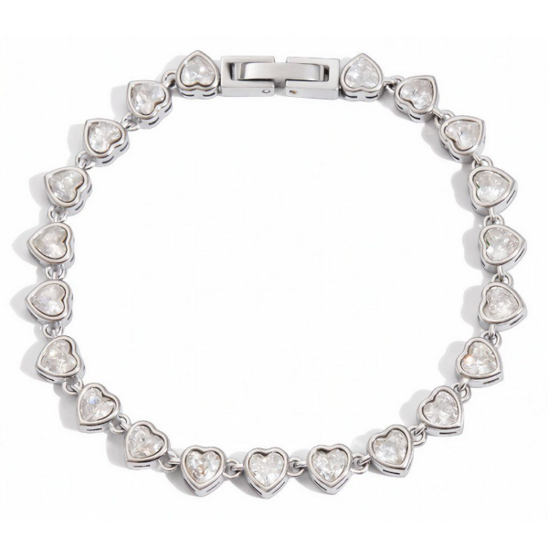 ELENYS Valena Silver – náramek z prémiové oceli Délka náramku: 17,5 cm