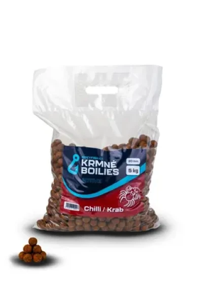 Greyfish Krmné boilies ACTIVE Chilli/Krab 5kg 20mm (G00005)